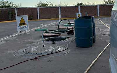 Drenado, descontaminado y limpia tanques